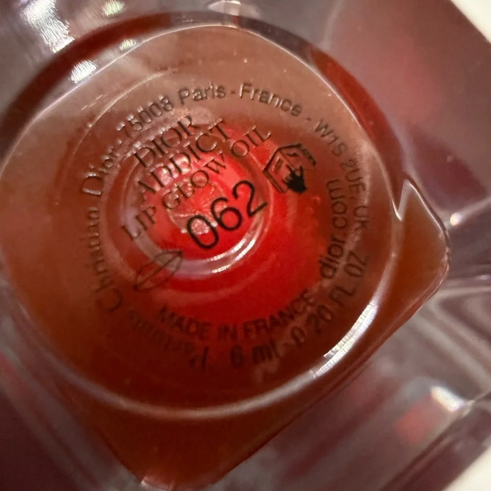 $42 New Dior Lip Glow Oil - Cherry Oil - 062 Bronzed Glow